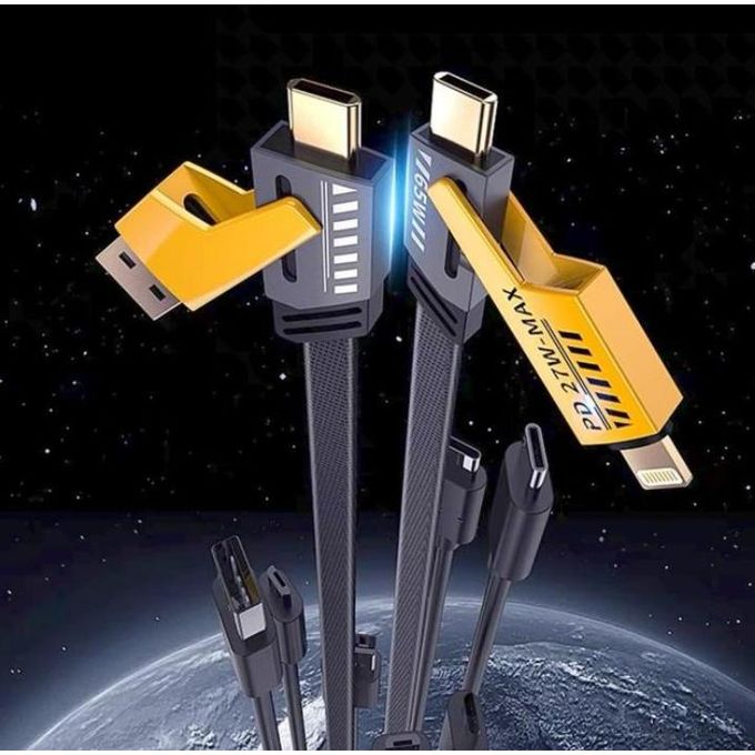 1662 Car Inverter Plus a Free 65W 4 in 1 charging Cable For gadgets including Laptop — view 3