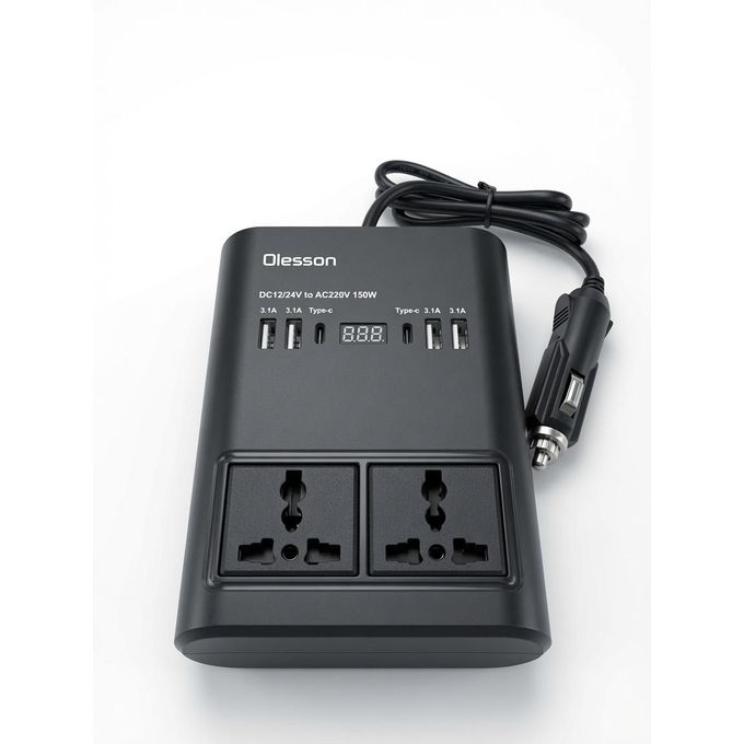 Car Inverter power converter with battery protection system with multiple ports