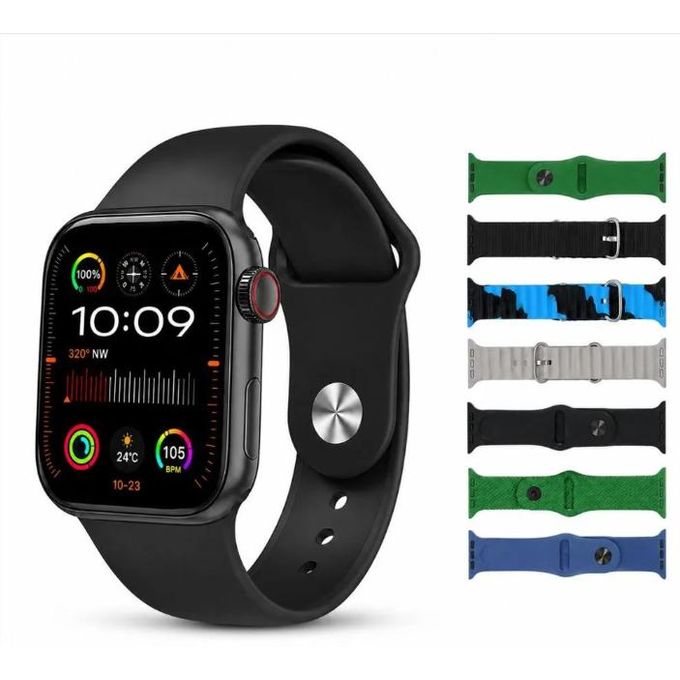 GUS-08 Series 11 Smartwatch 7-in-1 Gift Set – AMOLED Display, Bluetooth Calling, Health Monitor, Smart Notification, & 7 Interchangeable Straps — view 3