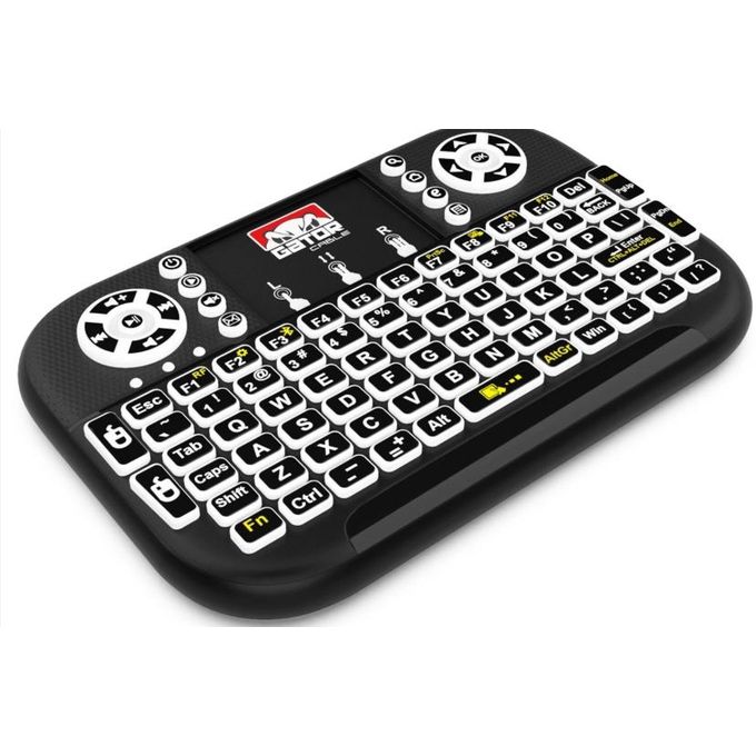 Wireless TV/ANDROID Bluetooth keyboard remote with RBG Multicolor backlight and inbuilt mouse touchpad — view 5